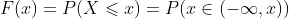 F(x) =P(X \leqslant x) =P(x \in ( -\infty , x))