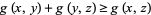 g(x,y)+g(y,z)>=g(x,z)