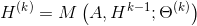 H^{\left ( k \right )}=M\left ( A,H^{k-1} ;\Theta ^{\left ( k \right )}\right )