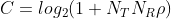 C=log_2(1+N_T N_R\rho)