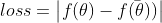 loss=\left | f(\theta )-\bar{f(\theta ))}\right |