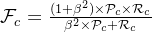 \mathcal{F}_c=\frac{(1+\beta^2)\times\mathcal{P}_c\times\mathcal{R}_c}{\beta^2\times\mathcal{P}_c+\mathcal{R}_c}