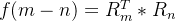 f(m - n) = R_m^T*R_n