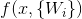f(x,\left \{ W_{i} \right\})