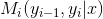 M_{i}(y_{i-1},y_{i}|x)