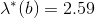 \lambda^*(b)=2.59