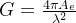 G=\frac{4\pi A_{e}}{\lambda ^{2}}