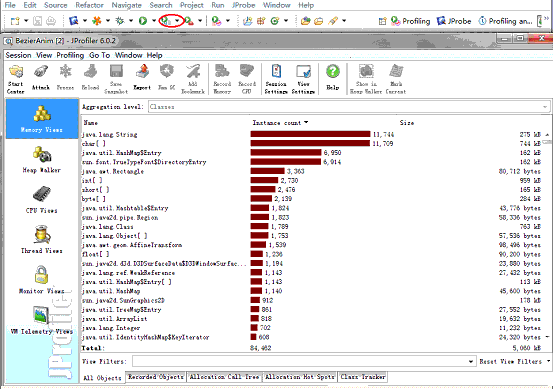 图 4. JProfiler