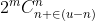 2^m C_{n +\in (u - n)}^n 