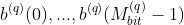 b^{(q)}(0),...,b^{(q)}(M_{bit}^{(q)}-1)