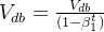 V_{db} = \frac{V_{db}}{ (1 - \beta_{1}^{t})}