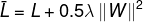 \bar{L}=L+0.5\lambda \left \| W \right \|^{2}