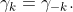 \gamma_k = \gamma_{-k}.