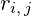 \small r_{i,\, j}
