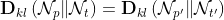 \mathbf{D}_{k l}\left(\mathcal{N}_{p} \| \mathcal{N}_{t}\right)=\mathbf{D}_{k l}\left(\mathcal{N}_{p^{\prime}} \| \mathcal{N}_{t^{\prime}}\right)