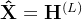 \bold{\hat{X}}=\bold H^{(L)}