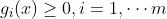 g_i(x)\geq 0,i=1,\cdots m