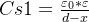 Cs1 = \frac{\varepsilon _{0} *\varepsilon }{d-x}