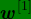 \bg_green \dpi{120} \bg_green \textbf{\textit{w}}^{[1]}