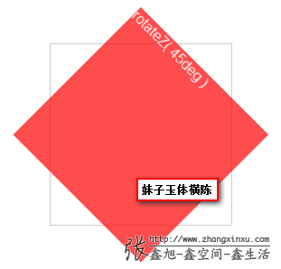 transform rotateZ(45deg)的效果图 张鑫旭-鑫空间-鑫生活