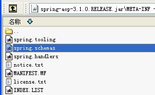 spring-aop.jar包下META-INF文件夹下的内容