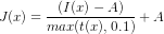 J(x) =\frac{(I(x)-A)}{max(t(x),0.1)}+A