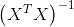 \left ( X^{T} X\right )^{-1}