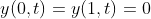 y(0,t)=y(1,t)=0