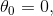 \theta _{0} = 0,