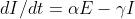 dI/dt = \alpha E - \gamma I