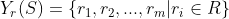 Y_r(S) = \{r_1,r_2,...,r_m|r_i \in R\}