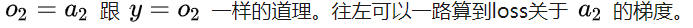 [公式] 跟 [公式] 一样的道理。往左可以一路算到loss关于 [公式] 的梯度。