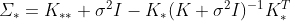 \varSigma_*=K_{**}+\sigma^2I-K_*(K+\sigma^2I)^{-1}K^T_*