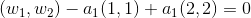 (w_1,w_2)-a_1(1,1)+a_1(2,2)=0