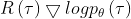 R\left ( \tau \right )\bigtriangledown logp_\theta \left ( \tau \right )