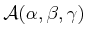 $ {\cal A}(\alpha,\beta,\gamma)$