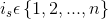 i_{s}\epsilon \left \{ 1,2,...,n \right \}