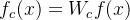 f_c(x)=W_cf(x)