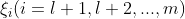 \xi _{i}(i=l+1,l+2,...,m)