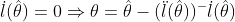 \dot{l}(\hat{\theta})=0\Rightarrow \theta=\hat{\theta}-(\ddot{l}(\hat{\theta}))^-\dot{l}(\hat{\theta})