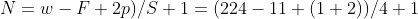 N = w -F+2p)/S +1 = (224-11+(1+2))/4+1