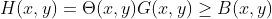 H(x,y)=\Theta (x,y) G(x,y)\geq B(x,y)