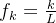 f_k = \frac{k}{L}