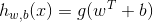 h_{w,b}(x)=g(w^T+b)