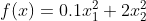 f(x)=0.1x_{1}^{2}+2x_{2}^{2}