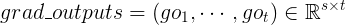 \large grad\_outputs=(go_1,\cdots,go_t)\in \mathbb{R}^{s\times t}