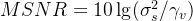 MSNR = 10 \lg(\sigma_s^2/\gamma_v)