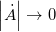 \left | \dot{A} \right |\rightarrow 0