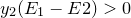 \small y_{2}(E_{1}-E{2})>0