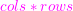 \small {\color{Magenta} cols * rows}